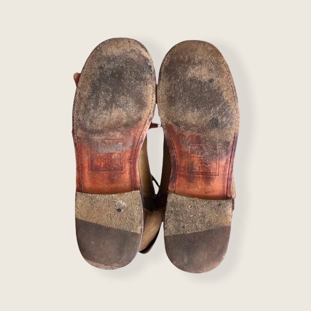 RARE Frye Paige Clovertab Vintage Leather Boots - Picture 13 of 16